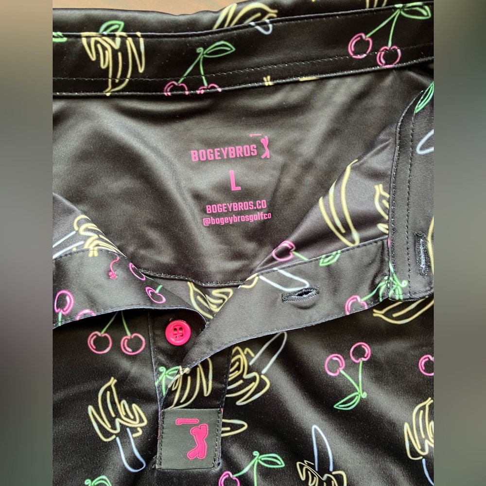 BogeyBros - GOLF Low Hanging Fruit POLO shirt ( L) - Picture 5 of 6